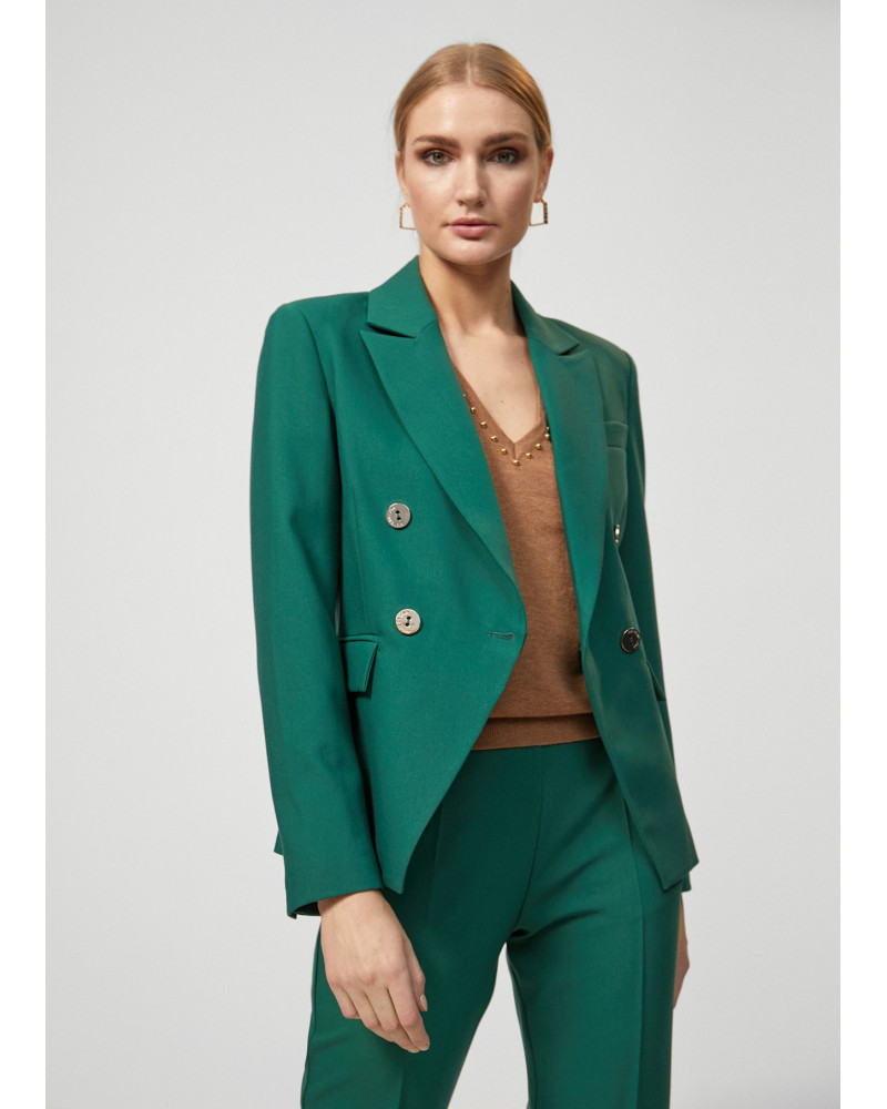 Blazer croisé avec doublure contrastée