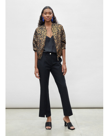 Bomber imprimé jacquard doré