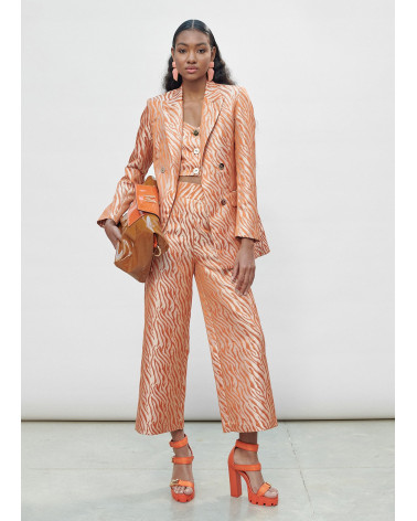 Pantalon imprimé jacquard