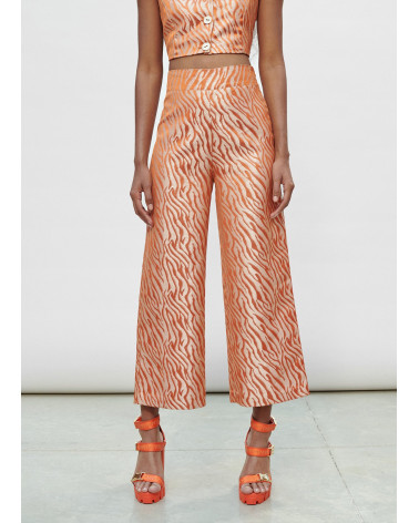 Pantalon imprimé jacquard