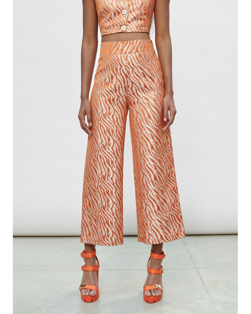 Pantalon imprimé jacquard