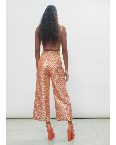 Pantalon imprimé jacquard