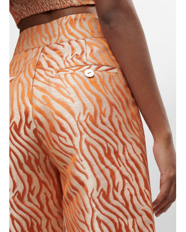 Pantalon imprimé jacquard