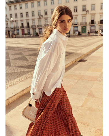 Jupe midi plissée