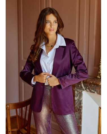 VESTE DE COSTUME SATIN MILA