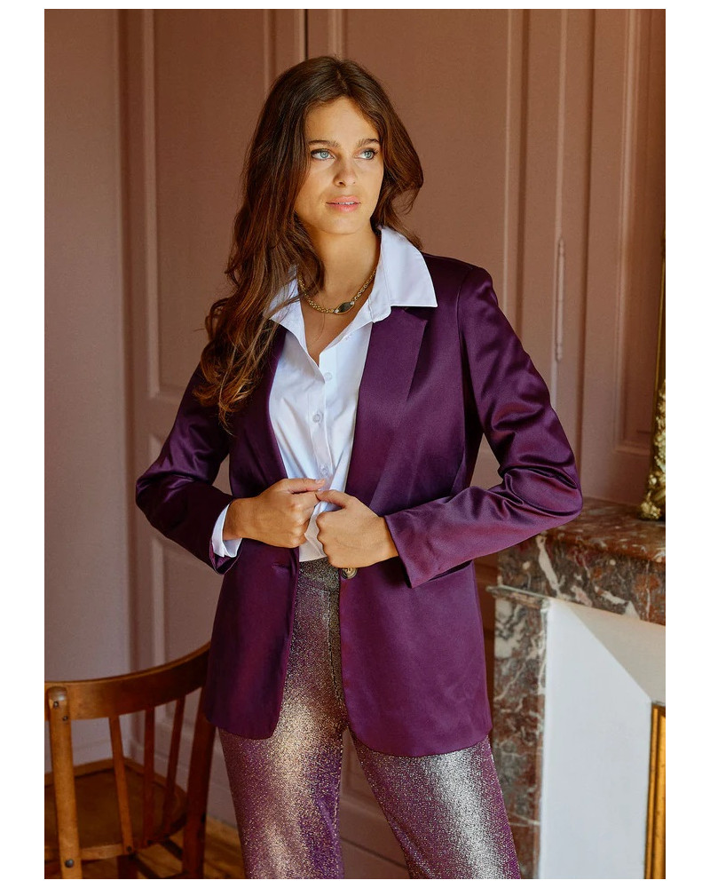 VESTE DE COSTUME SATIN MILA