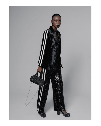PANTALON DROIT PAILLETTES