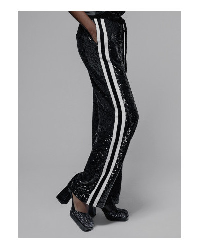 PANTALON DROIT PAILLETTES