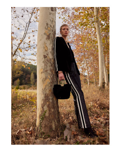 PANTALON DROIT PAILLETTES