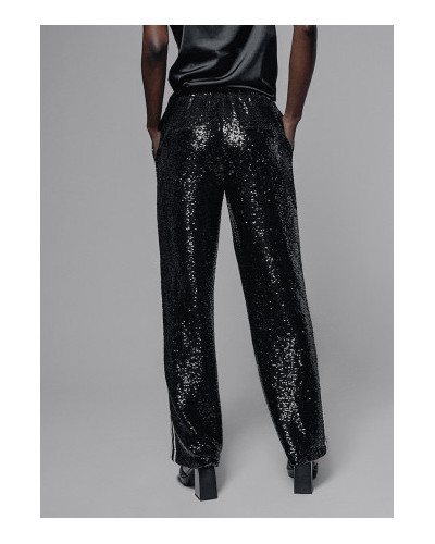 PANTALON DROIT PAILLETTES
