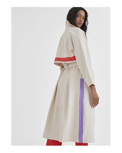TRENCH BANDES COLORÉES