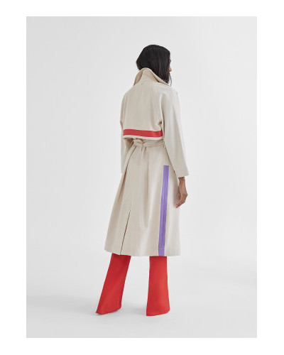 TRENCH BANDES COLORÉES