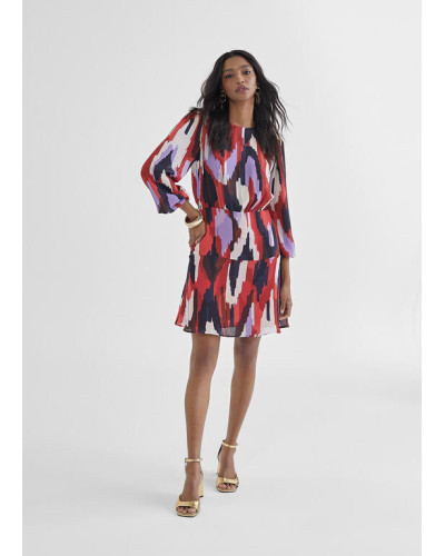 ROBE COURTE ROUGE IMPRIMÉE LC