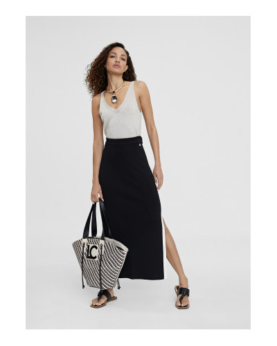 JUPE MIDI EN MAILLE LC