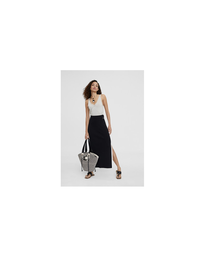 JUPE MIDI EN MAILLE LC