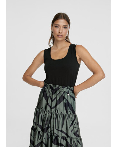 ROBE LONGUE ZEBREE A BRETELLES