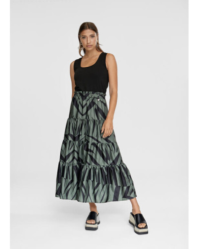 ROBE LONGUE ZEBREE A BRETELLES