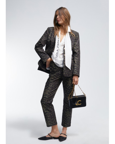 Pantalon Imprimé Léopard