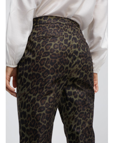 Pantalon Imprimé Léopard