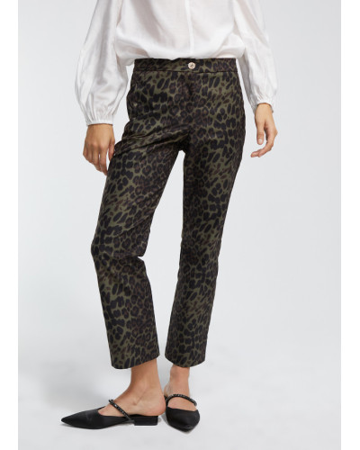 Pantalon Imprimé Léopard