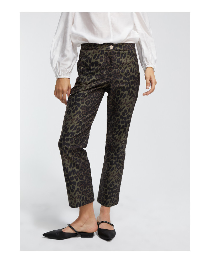 Pantalon Imprimé Léopard