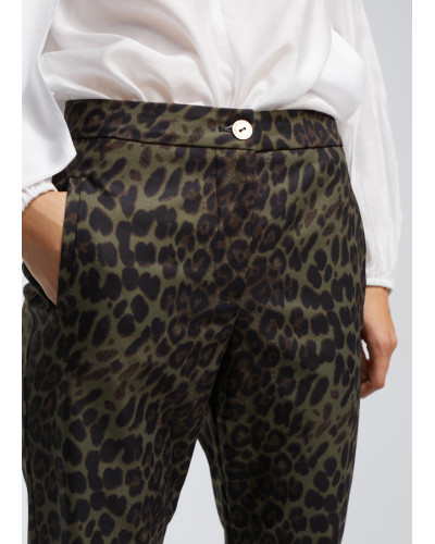 Pantalon Imprimé Léopard