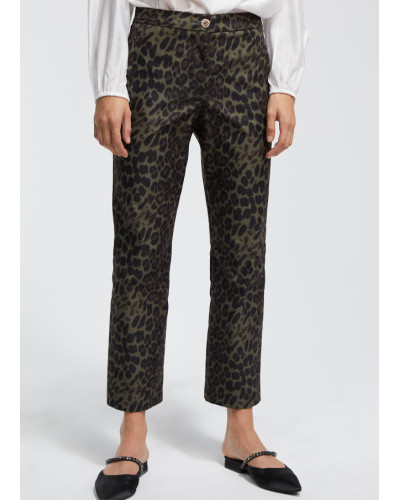 Pantalon Imprimé Léopard