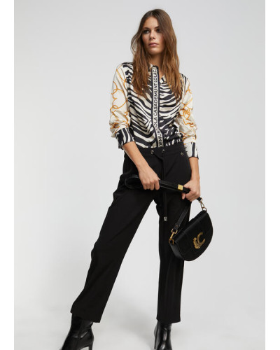 Chemise combo zèbre NOIR-ECRU