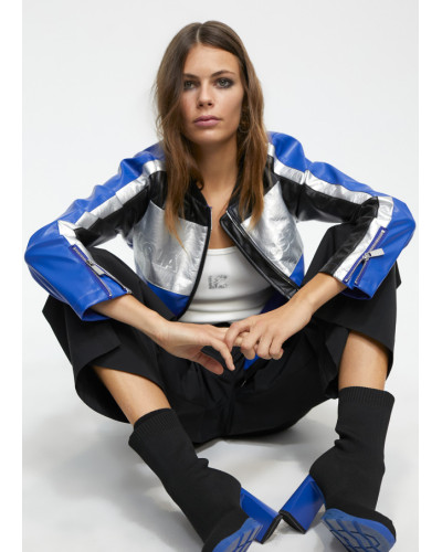 BLOUSON MOTARD SIMILI LC