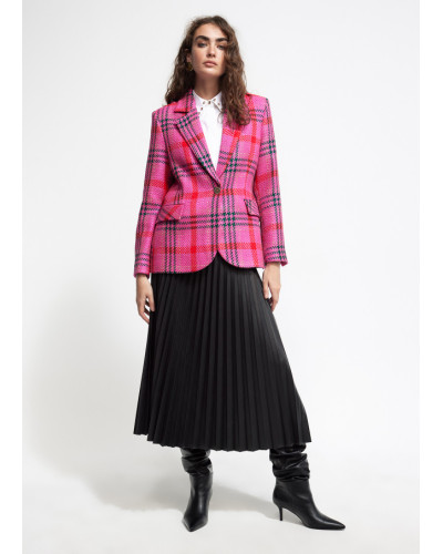 Blazer carreaux tweed