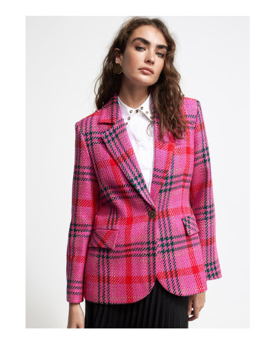 Blazer carreaux tweed