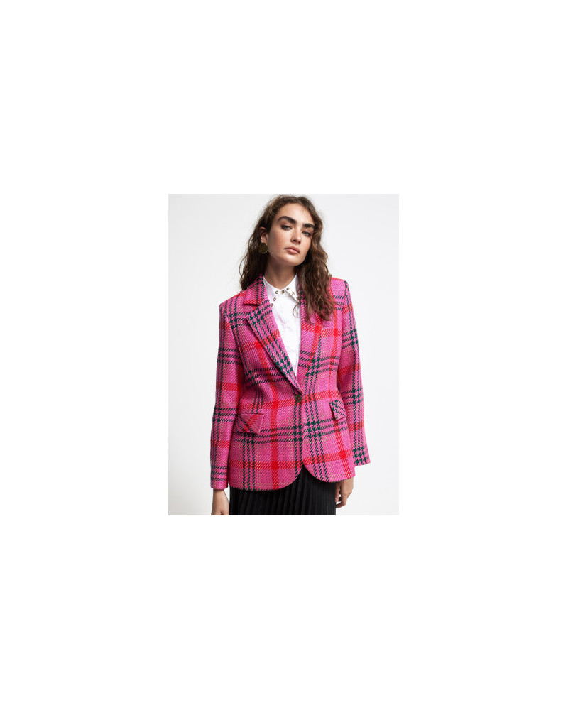 Blazer carreaux tweed