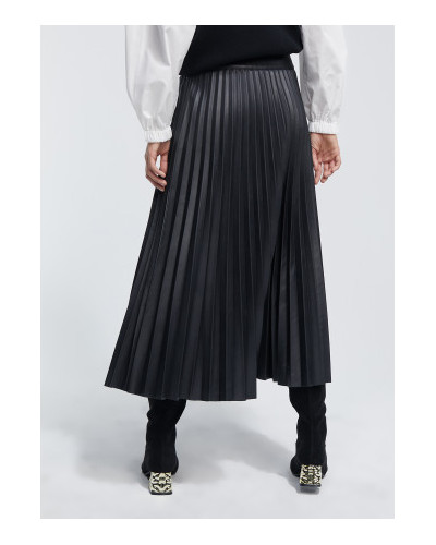 Jupe Plissée Simili cuir