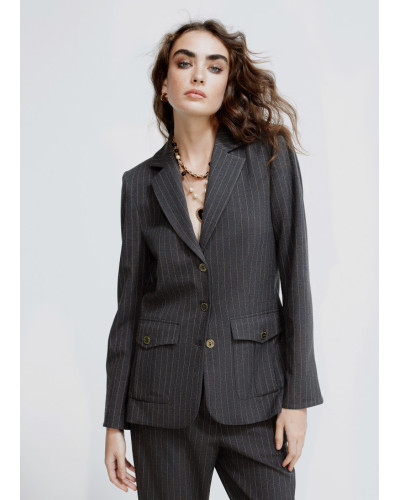 BLAZER RAYURES TENNIS LC