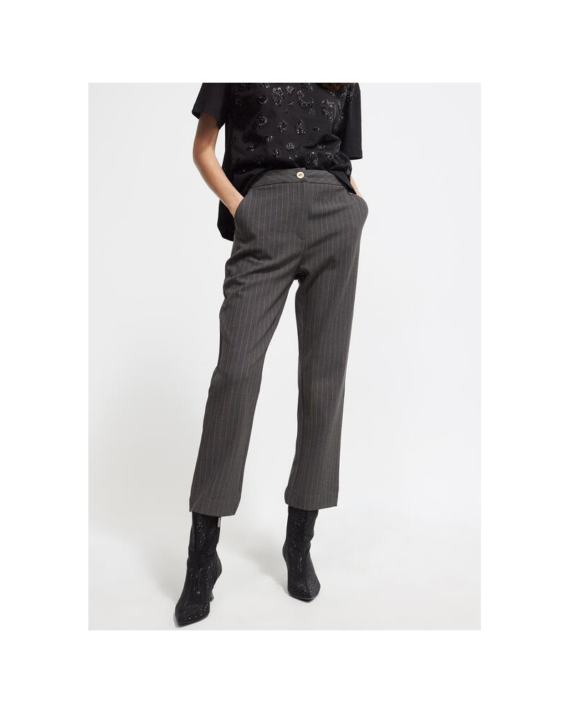 Pantalon A rayures tennis beiges