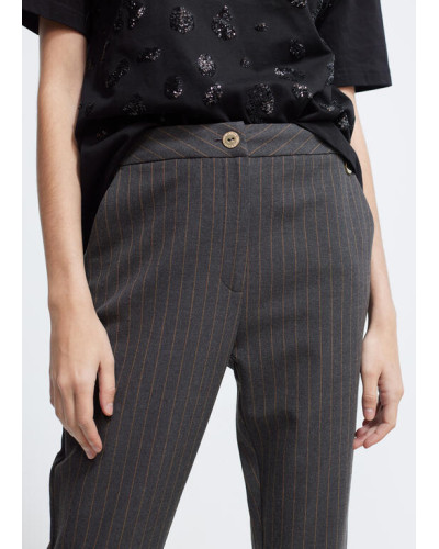 Pantalon A rayures tennis beiges