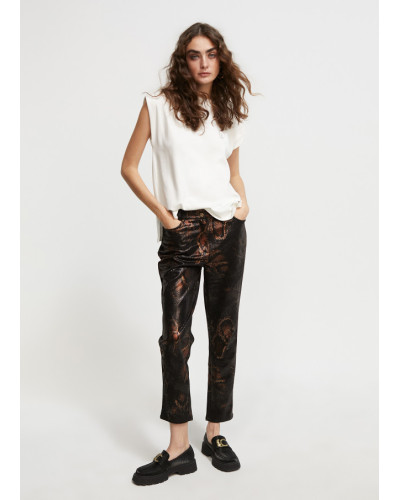 pantalon effet peau de serpent