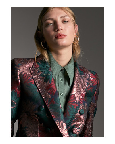 Blazer Jacquard foral