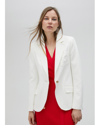 Blazer droit en lyocell