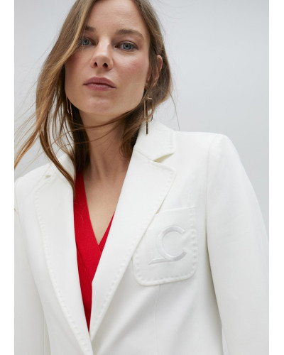 Blazer droit en lyocell