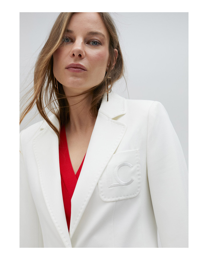 Blazer droit en lyocell
