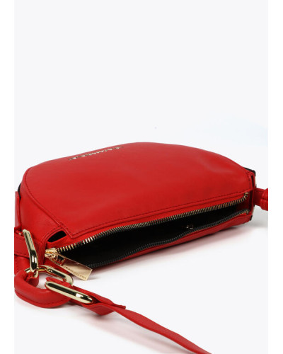 Sac à bandoulière avec anneaux et ruban à décor logo