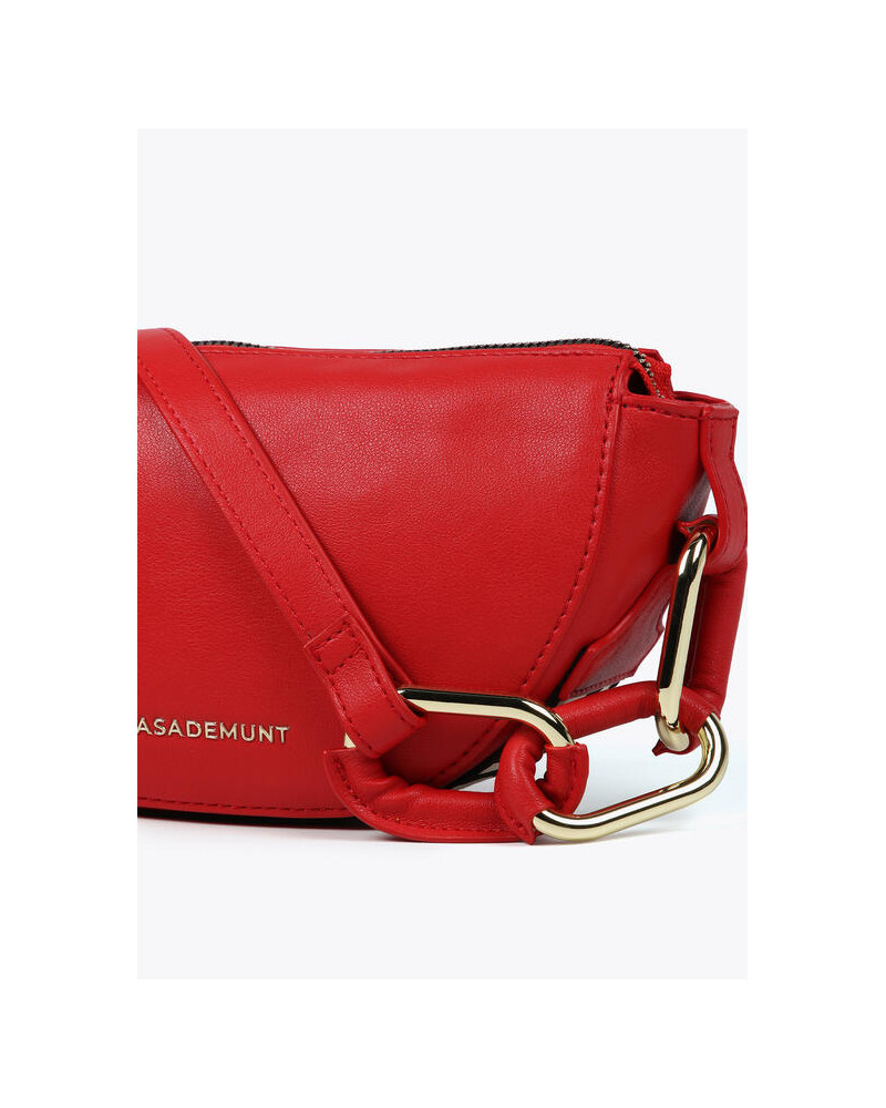 Sac à bandoulière avec anneaux et ruban à décor logo