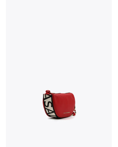 Sac à bandoulière avec anneaux et ruban à décor logo