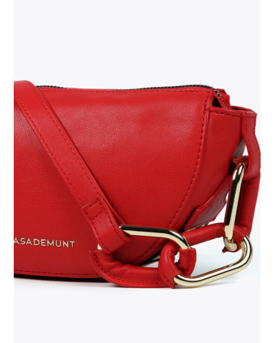 Sac à bandoulière avec anneaux et ruban à décor logo