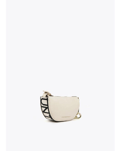 Sac à bandoulière avec anneaux et ruban à décor logo