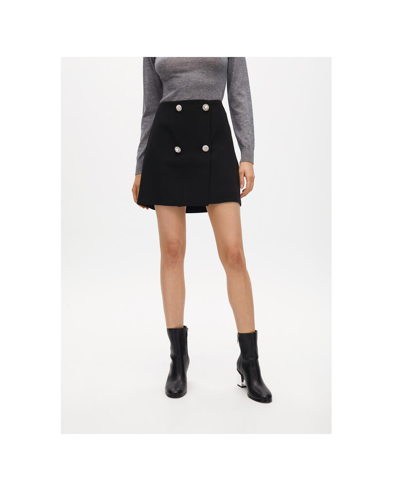JUPE COURTE AVEC BOUTONS BIJOU