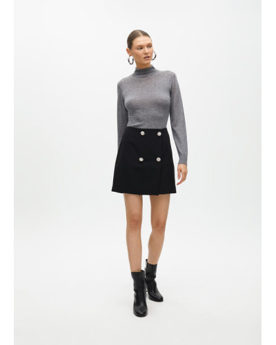 JUPE COURTE AVEC BOUTONS BIJOU