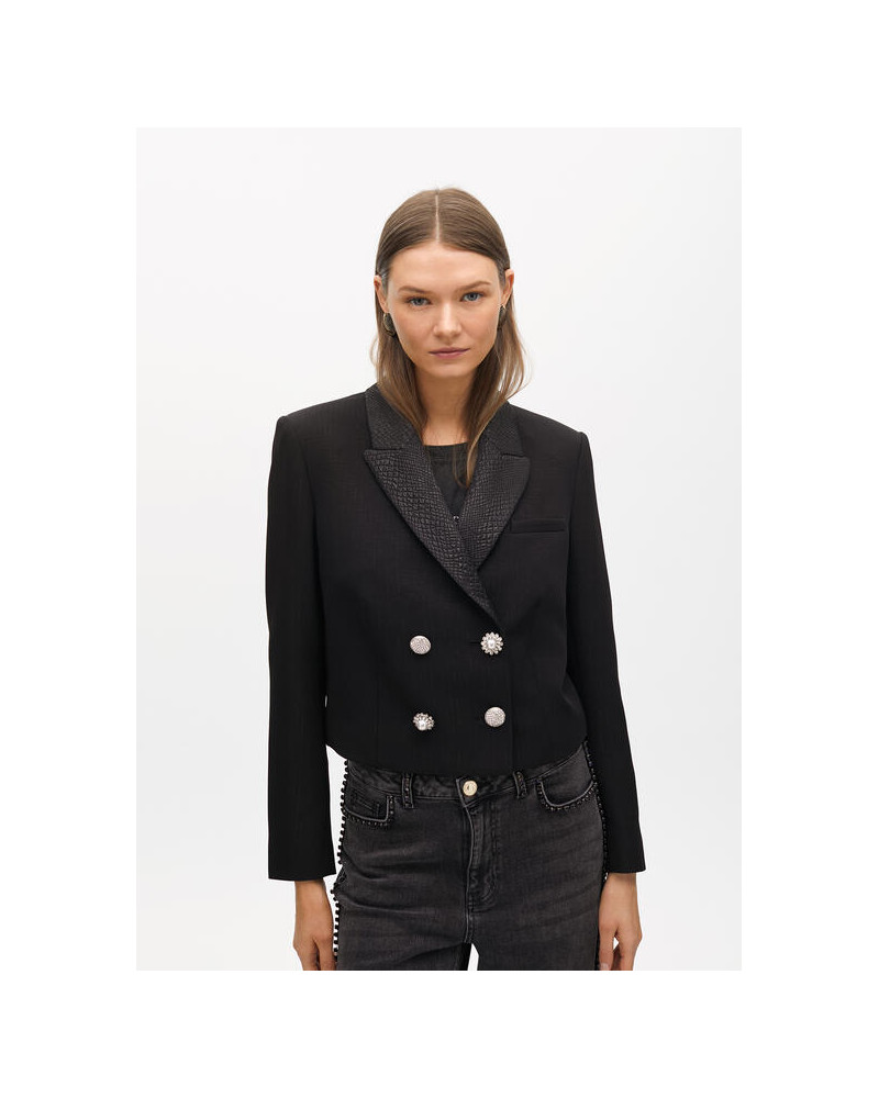 VESTE COURTE  BOUTONS BIJOUX