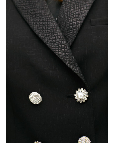 VESTE COURTE  BOUTONS BIJOUX